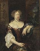caspar netscher Portrait of a Lady oil